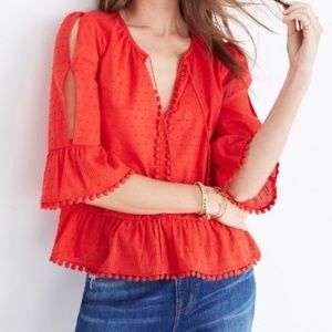 MADEWELL Peekaboo Pom Pom Top
